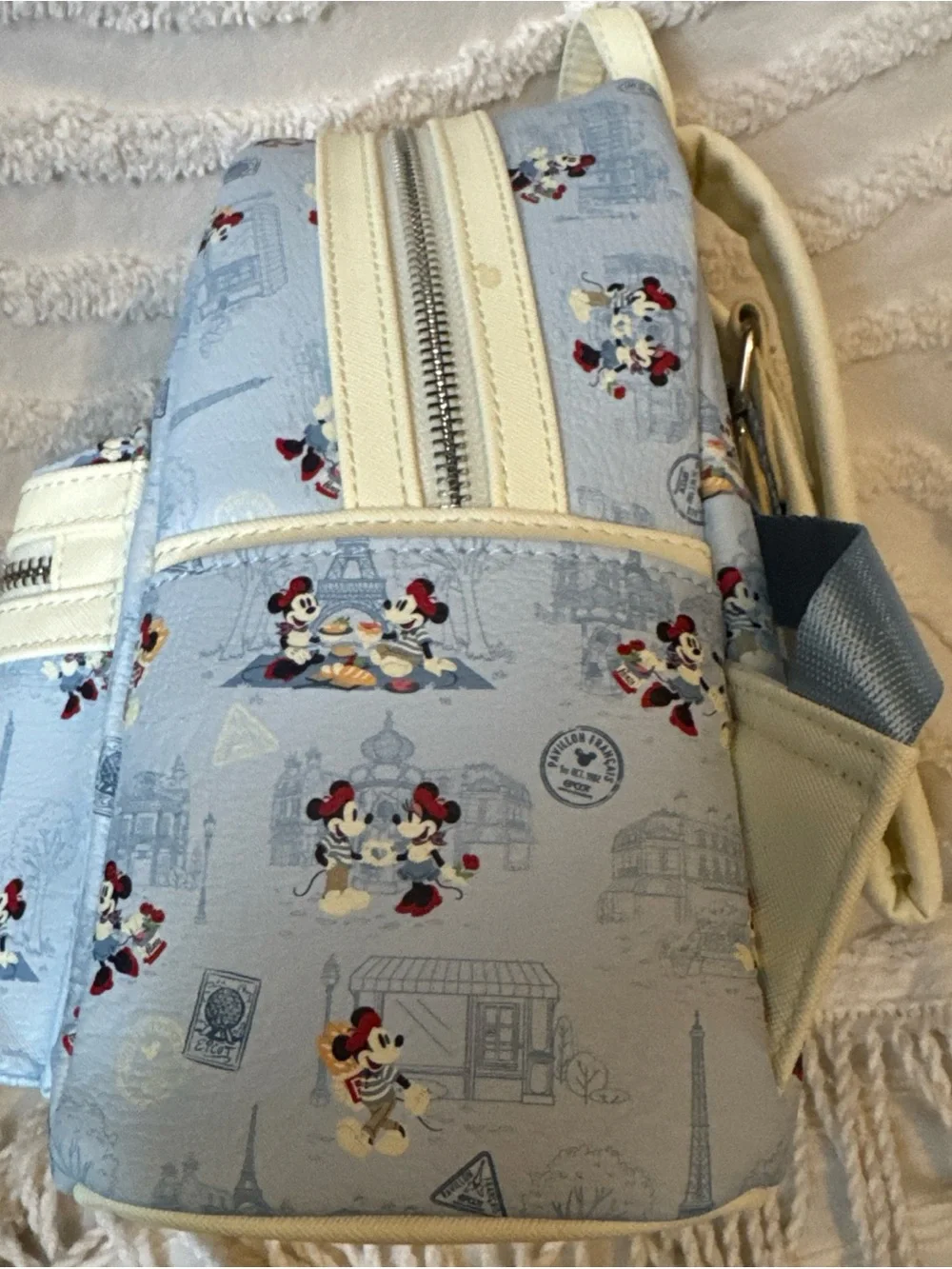 Disney Parks 2026 Epcot France Mickey Minnie Loungefly Mini Backpack NWT